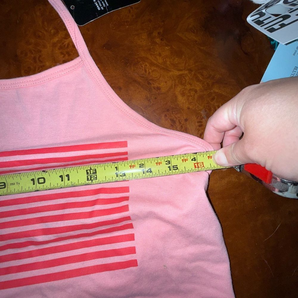 IML Women's USA Flag Patriotic Halter Top USA Cropped Top NWOT Size L XL or XXL - Picture 9 of 10
